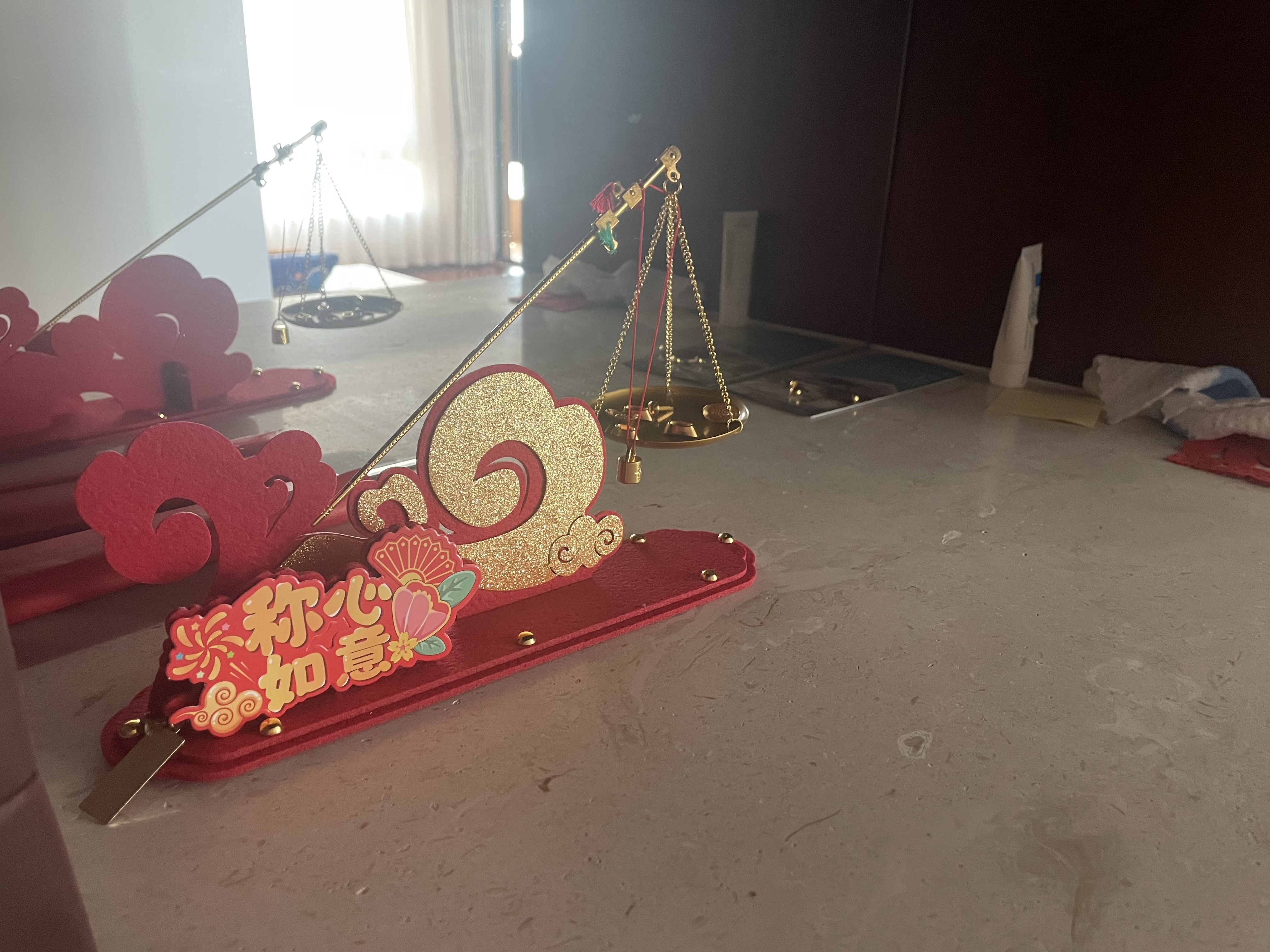 佳茉 称心如意小铜秤创意摆件乔迁之喜新居布置装饰宝宝周岁抓周用品 实拍图