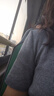 红袖（hopeshow）高级感显瘦针织衫2026夏季新款女装细坑条半开襟淡人高知穿搭上衣 烟灰056 M 实拍图