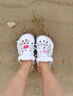 卡骆驰（CROCS）贝雅卡骆班洞洞鞋轻便耐磨一脚蹬休闲鞋女鞋时尚沙滩鞋|205089 冬日白/彩色-1LI 36 /37(220mm) 实拍图