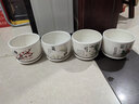 裕轩堂花盆陶瓷家用吊兰蝴蝶兰绿萝带托盘大号个性阳台简约多肉室内套装 梅兰竹菊（四个14厘米） 中等 实拍图