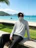 回力防晒衣套装男士夏季户外大帽檐面罩一体防紫外线男款冰丝衣服裤子 深灰+黑色(纯色一套) 【户外专用冰丝防晒套装】 M /170(建议100斤-120斤左右) 实拍图
