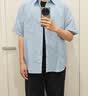 优衣库棉麻衬衫/短袖男装女装衬衣26春夏新款482502 37 栗色 2XL 实拍图
