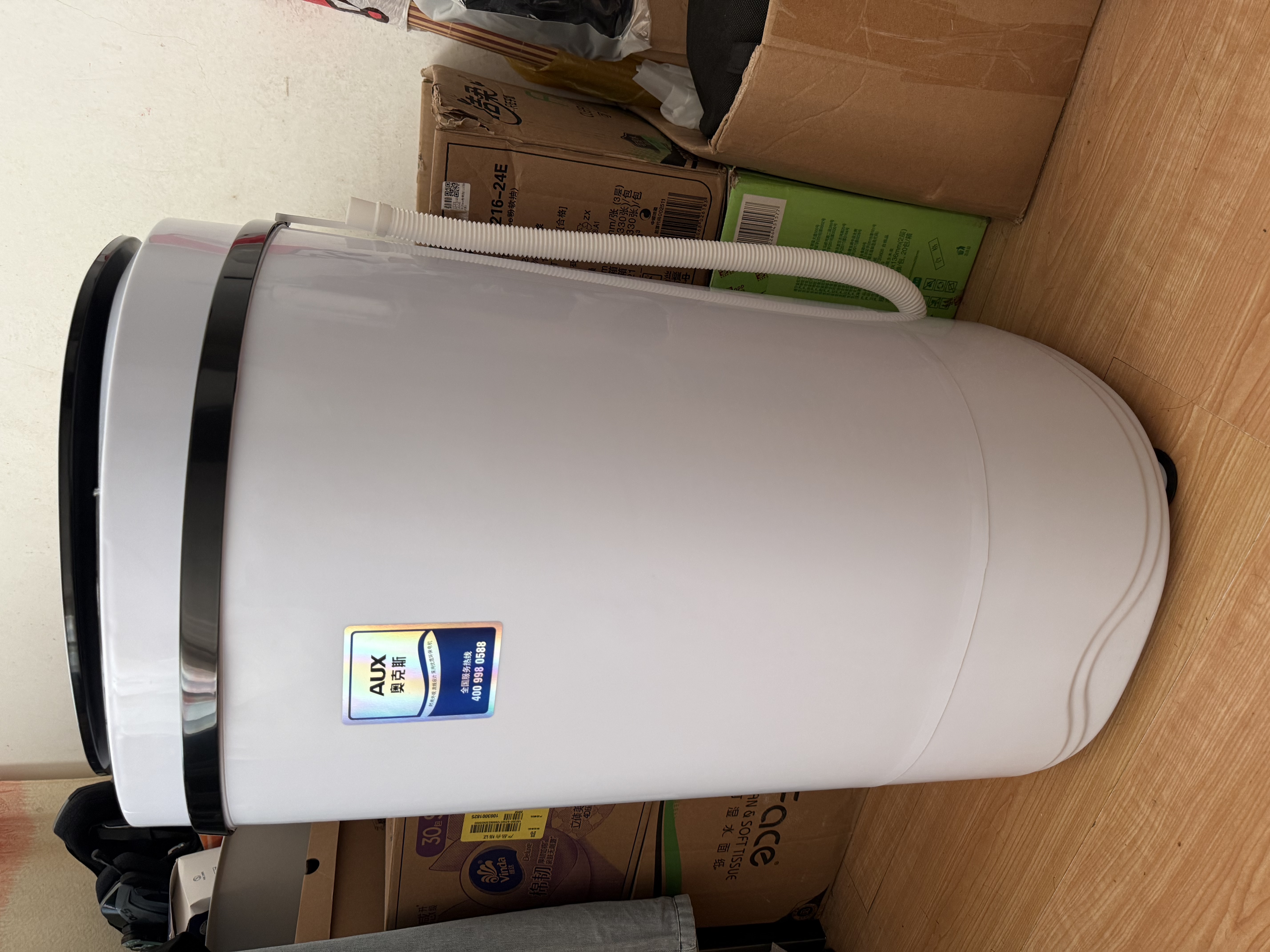 奥克斯（AUX）脱水机家用大容量不锈钢甩干机甩干桶 小型宿舍公寓出租房单脱水甩干迷你脱水桶大家电器 16斤智能烘干款【热风快速烘干+不锈钢桶智能定时】 实拍图