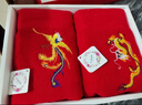 金号纯棉高端红色结婚毛巾新婚陪嫁婚庆回礼伴手礼盒龙凤呈祥百年好合 龙凤呈祥2条礼盒装 实拍图