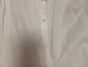 罗蒙（ROMON）纯色商务职业正装男士白衬衫工装外套长袖衬衣男CS108白色3XL 实拍图