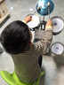 飒望【德国】架子鼓家用练习初学者入门3-10岁男女孩儿童玩具生日礼物 【黑色大号】5鼓带地通鼓耐用鼓膜+凳子 儿童玩具乐器架子鼓六一儿童节生日礼物 实拍图