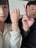 BJYL平安扣情侣手链女一对情侣款手环编织手绳高级感520礼物送男女友 情侣一对 蝴蝶结礼盒 实拍图