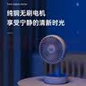 澳柯玛（AUCMA）澳柯玛米白电风扇桌面台式手持小风扇迷你充电usb小风扇宿舍办公室便携床头小台扇FSS-B303B 实拍图