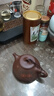 尊壶 宜兴紫砂壶石瓢茶壶手工茶具套装泥绘礼品礼盒装泡茶器大小号 大号蝶恋花 375ml 实拍图