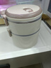 【带饭必备】饭盒带盖上班族密封饭盒不锈钢学生便当盒餐盒保鲜盒 乳白色2层 实拍图