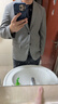 优衣库快干弹力轻型茄克/格纹男装女装外套西装482225 05 天灰色 L 实拍图