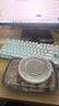 惠普（HP）GK200机械键盘有线办公游戏键盘 20种背光灯效 87键电竞键盘鼠标套装电脑外设键鼠 皎月白【茶轴】冰蓝光 实拍图
