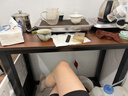 桦林语加固电脑桌台式家用卧室一体写字现代简约书桌学习办公室电竞桌子 黑架子+古橡木【16MM厚加固款】 长80宽40高75cm 实拍图