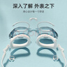 李宁LI-NING泳镜防水防雾男女高清游泳眼镜平光游泳镜LNJT224-6极光白 实拍图