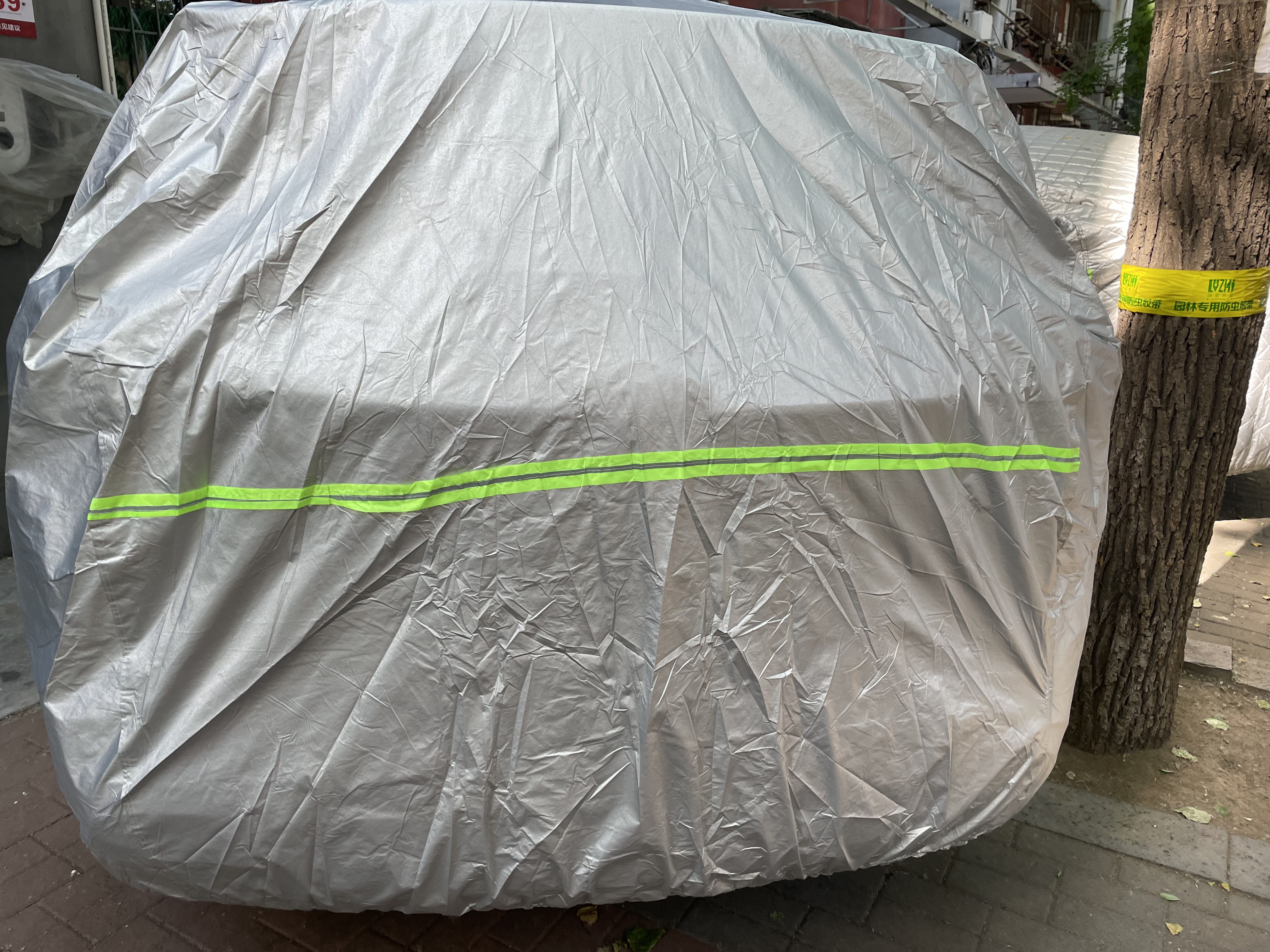 梦选（MENGXUAN）汽车车衣全车罩遮阳防晒防雨防尘防冰雹脚垫SUV商务车牛津布外罩 实拍图