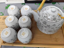 古笙记配竹托景德镇陶瓷茶具套装家用整套提梁壶中式泡茶壶茶杯子带过滤 白金兰藤(主图款)  7件 7件 实拍图