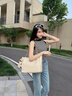 viney【彭小苒同款】牛皮托特包包女包单肩包生日礼物高级感送女友老婆 【米白】高档品牌大容量手提包 实拍图