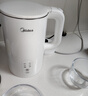 美的（Midea）电热水壶家用烧水壶泡茶0涂层食品级304不锈钢自动断电双层防烫全钢无缝1.5L大容量 MK-HJ1566 实拍图