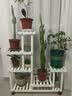 华观家居（Home Giving Furniture）多层实木花架阳台置物架室内花架子客厅落地式多肉绿萝花盆植物架 D款白色带轮 实拍图