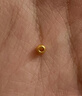 胜恋古法黄金珠子足金999金珠攒金散珠两世欢莲蓬转运珠DIY小金珠手链 3mm古法金珠合单满0.16g包邮 单颗约0.01g（多单按克重发，按数量请备注） 实拍图