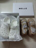 百丽（Belle）繁星亮片休闲凉鞋女2026夏新款商场同款厚底增高凉鞋F4A1DBL6 杏色 34 (220mm) 实拍图