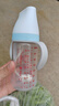 爱得利（evorie）婴儿奶瓶 宽口径带手柄重力球Tritan奶瓶240ml 蓝(6个月+) 实拍图