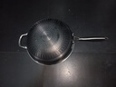 赫巴兹（HZIB）炒锅不粘锅316不锈钢炒锅炒菜锅具少油烟平底炒锅电磁炉燃气通用 双面屏+玻璃盖内径32外径 34cm 实拍图