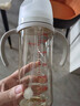 贝亲（Pigeon）自然离乳PPSU重力球吸管奶瓶双把手330ml12月+(附带奶嘴12月*2支) 实拍图