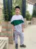 G.duck童装男童套装夏装新款儿童夏季套装男大童休闲运动服装小学生衣服 墨绿色 160 建议150-160cm12-13岁 实拍图