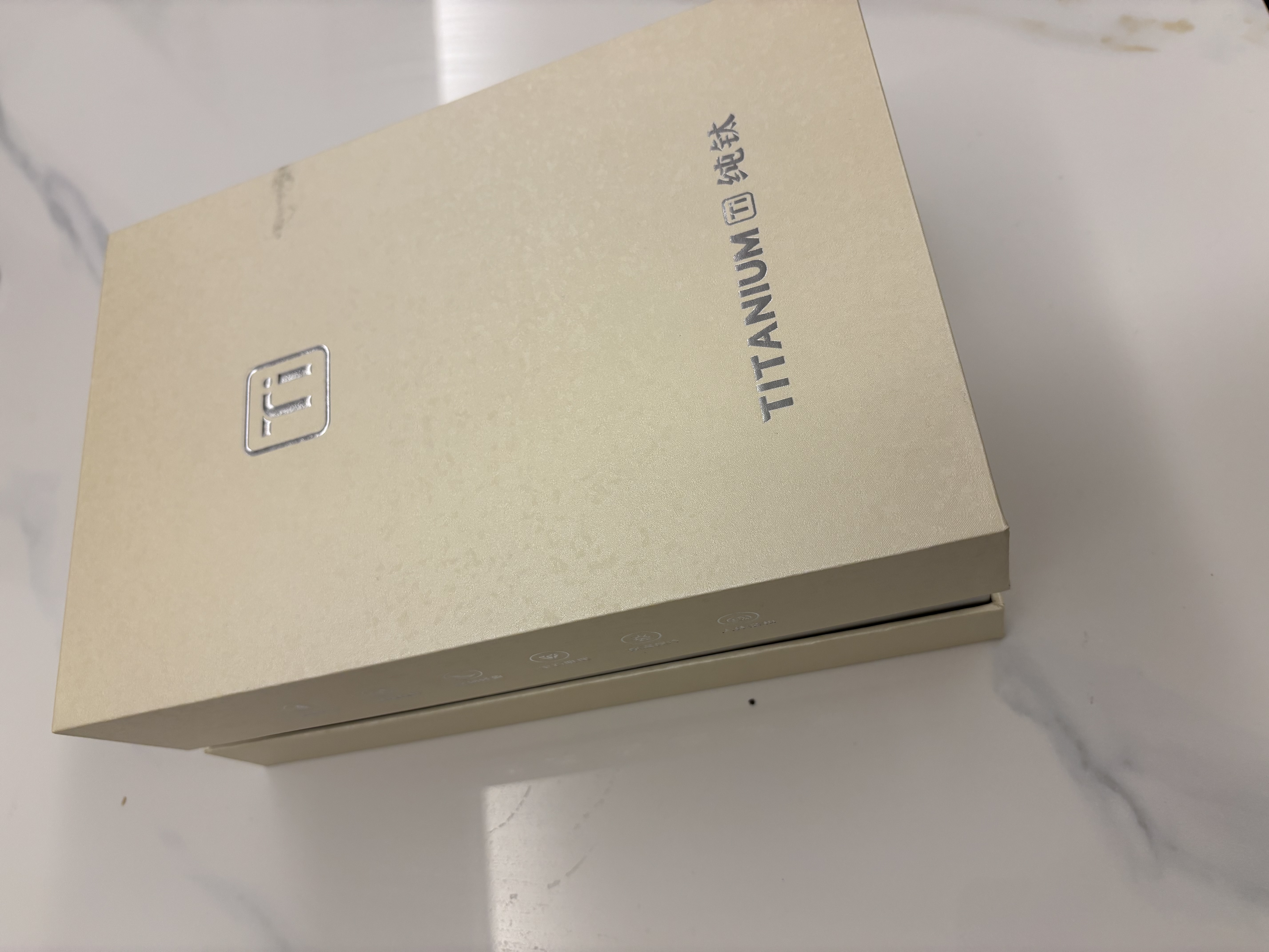 琪虎纯钛保温杯高档焖茶杯茶水分离水杯户外泡茶礼品定制冰川蓝400ml 实拍图
