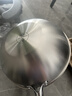 三禾0涂层炒锅无涂层不粘锅钛钢不锈钢电磁炉通用炒菜锅32cmLC32S16 实拍图