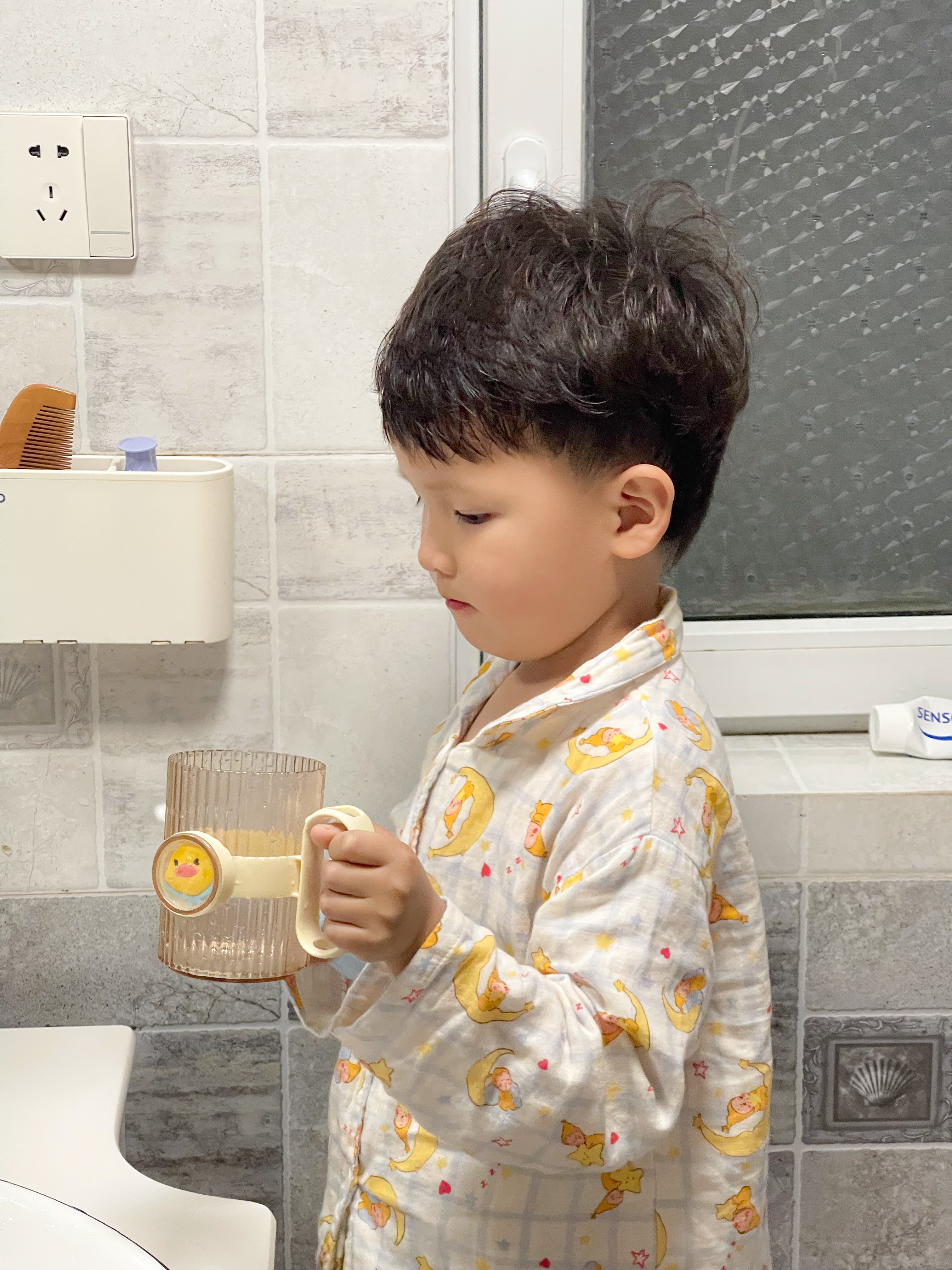 马博士儿童漱口杯刷牙杯婴儿牙刷杯子宝宝洗漱牙刷杯卡通套装2个装 实拍图