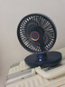 美的（Midea）超安静桌面风扇迷你小型宿舍床上家用办公室桌面上台式充电风扇 远峰蓝【8000M】升级款+可摇头+5档风速调节 实拍图