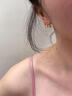 BJYLu型999纯银耳钉女耳饰螺丝拧扣双耳洞一体式耳环养耳洞耳骨钉 【999足银】金色耳钉单只 实拍图