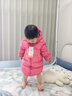 保姆鹅  【风墙】儿童羽绒服宝宝中长款护脸加厚外套保暖童装[NG2664] 石榴粉 110 实拍图