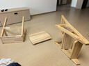 木马人实木折叠家用两用梯凳子梯椅子踏步阶梯登高凳踏脚阳台室内爬梯子 橡胶木四层-升级旗舰款原木色 实拍图