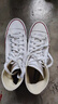 匡威（Converse）All Star夏季经典帆布男女高帮休闲运动小白鞋101009 101009/白色 43 实拍图
