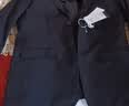 罗蒙西服套装男士商务修身西装男职业正装小西服新郎伴郎结婚礼服外套 黑色双扣【西服+西裤+衬衫】 6XL /200【190-205斤】+7件礼品 实拍图