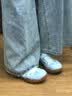 飞跃（Feiyue）官方女鞋凉鞋女2026夏季新款镂空透气网面休闲鞋子女 浅蓝色 37 实拍图