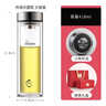 希诺抗菌玻璃杯双层防烫办公车载水杯男高档泡茶杯子XN-9607K 410mL 实拍图