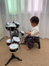飒望【德国】架子鼓家用练习初学者入门3-10岁男女孩儿童玩具生日礼物 【黑色大号】5鼓带地通鼓耐用鼓膜+凳子 儿童玩具乐器架子鼓六一儿童节生日礼物 实拍图