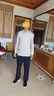 JEEP吉普长袖T恤男士春秋季polo宽松休闲打底衫衣服男装 卡其 XL 实拍图