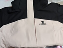 骆驼（CAMEL）三防冲锋衣户外登山服防水防风防污三合一保暖时尚运动外套 A9W114120-1X，木黛色/幻影黑女 M 实拍图