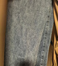 西域骆驼（VANCAMEL）牛仔裤男宽松直筒休闲韩版垂感阔腿九分裤子男牛仔长裤 浅蓝 L 实拍图