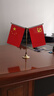 德仕通（dston）国庆桌面党旗国旗摆件 双面贡缎小红旗Y型带底座 钛金底座Y型套装（配旗子） 实拍图