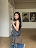 viney【何泓姗同款】牛皮水桶包包女包斜挎包老婆生日520送女朋友礼物 【卡其色】情人节实用高级感高档轻奢手提腋下包 时尚ck风休闲小众品牌洋气单肩包 实拍图