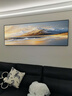 墨派（Mopai）手绘油画客厅装饰画肌理画沙发背景墙挂画奶油风横幅抽象大气壁画 黄金海岸 150x50cm手绘油画 实拍图