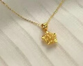 中国黄金（CHINA GOLD）绕线星星黄金项链女款五角星足金吊坠挂坠情人节生日礼物送女友 【今/次日达】绕线星星吊坠+赠银镀金链 约1g 实拍图