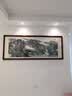 尚得堂 手绘国画山水画客厅装饰画办公室挂画风景画靠山图水墨源远流长 圆角棕色 装裱218*88（推荐） 实拍图