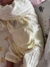 贝瑞加（Babyprints）新生儿连体衣2件装婴儿纯棉衣服初生宝宝内衣长袖薄款爬服 白黄52 实拍图